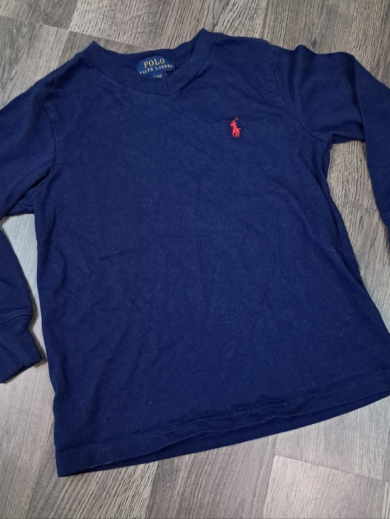 Polo Ralph Lauren Other - Polo Ralph Lauren Toddler Tshirt Blue Navy Red Pony Crew Long Sleeve Size 3T